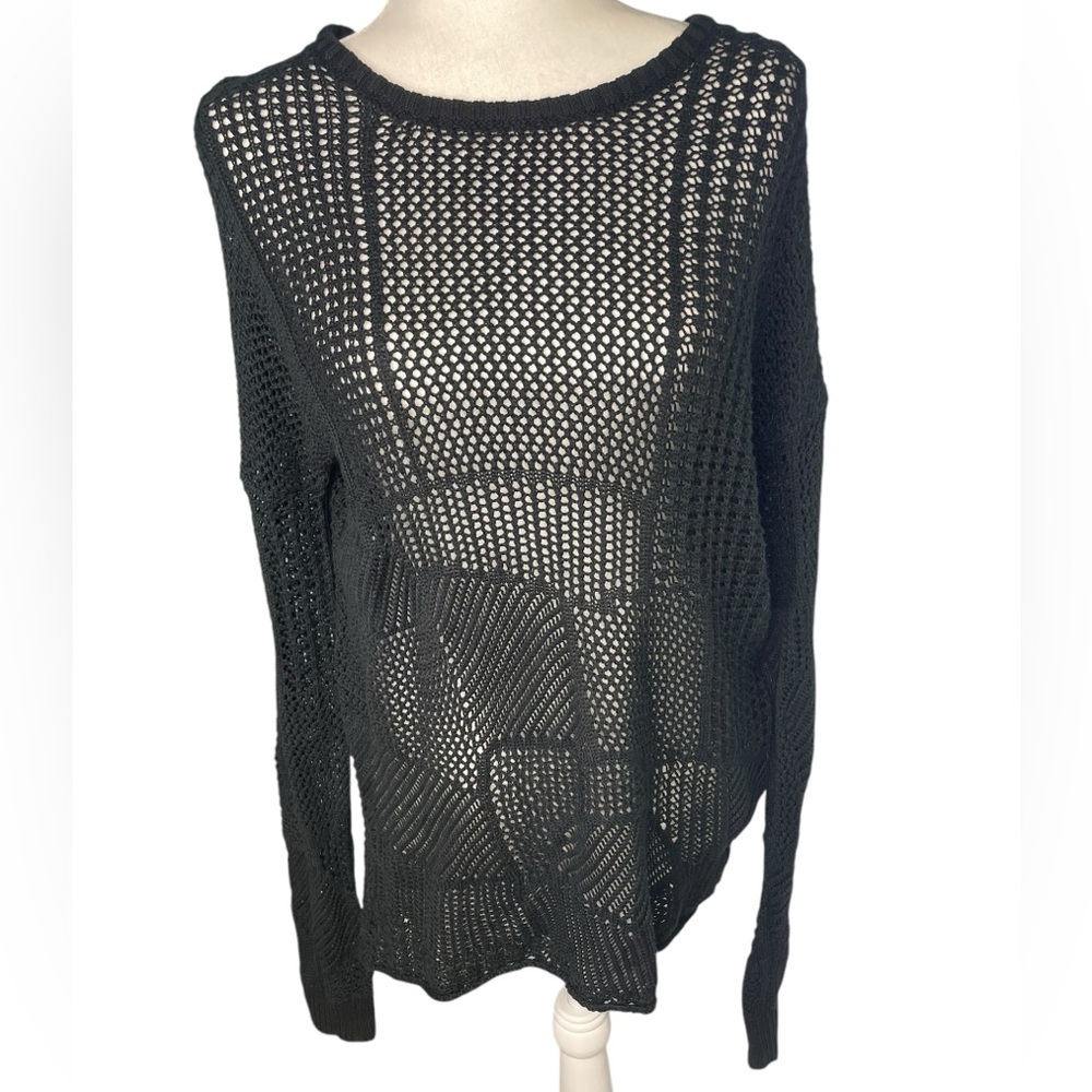 Volcom Swim Coverup Crochet Mesh Black
